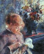 Pierre Renoir Lady Sewing Spain oil painting reproduction